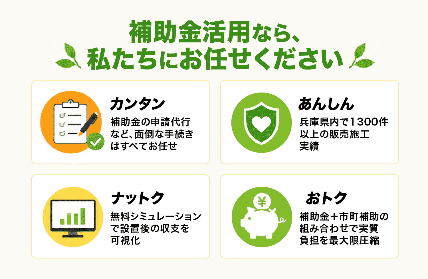 補助金活用なら、私たちにお任せください