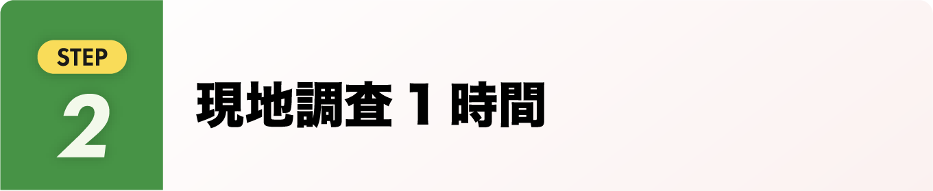 現地調査1時間